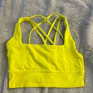 BuffBunny Revolution Sports Bra - yellow - size small